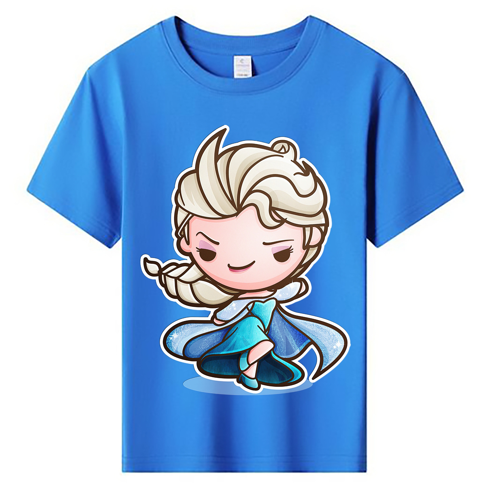 （画像用） アナと雪の女王 アンナ エルサ Frozen Anna Elsa 綿100％キッズTシャツ（フロントプリント）